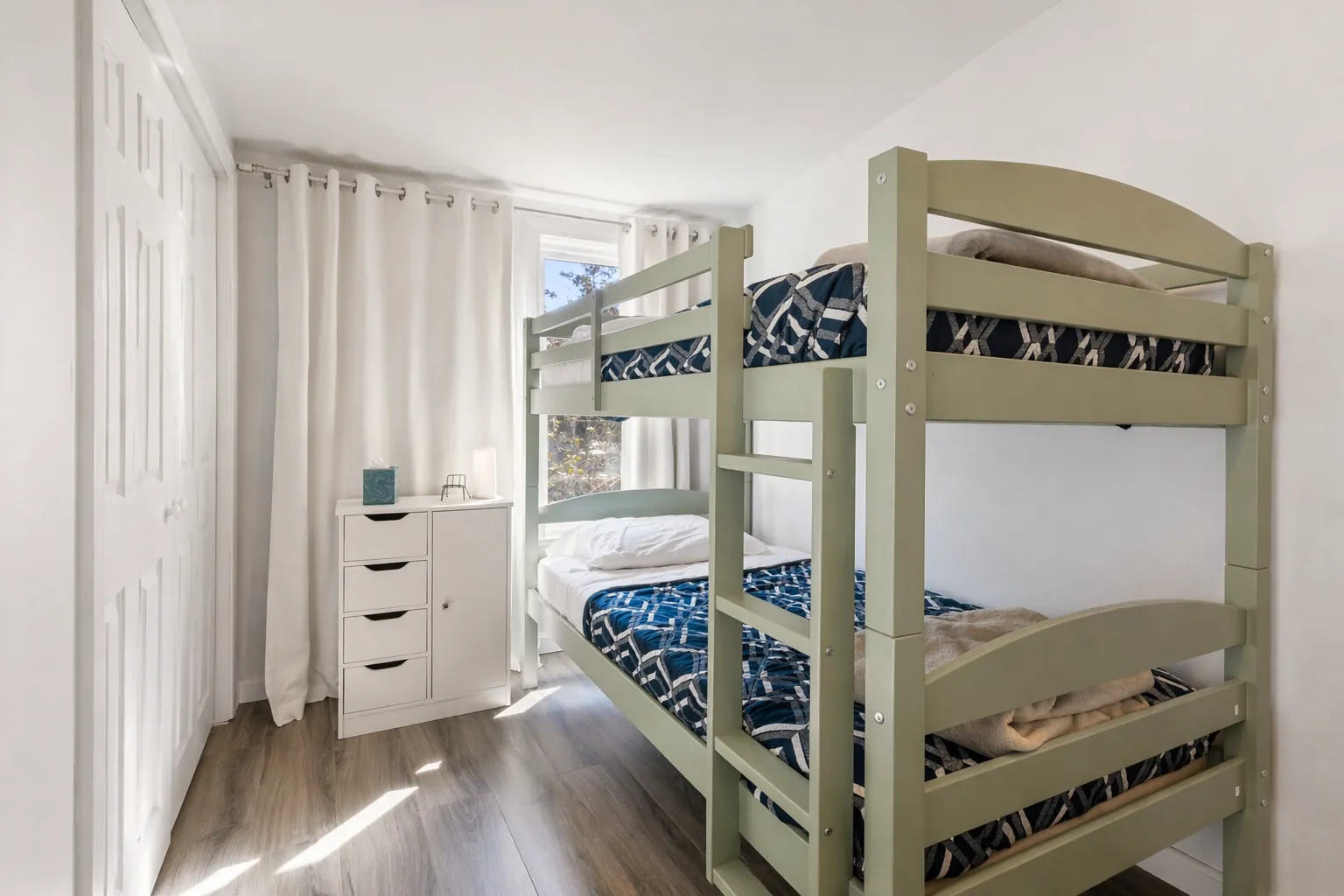 Guest bedroom at Beachside Bliss Cottage — 3-bedroom rental, Old Orchard Beach