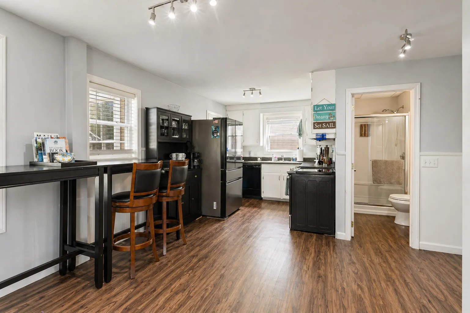 Kitchen appliances and counter space — Beachside Bliss Cottage vacation rental